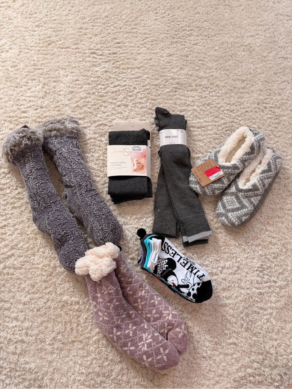 Women's Cozy Lot • Slippers, Socks, Leggings • Size XL • New with Tags